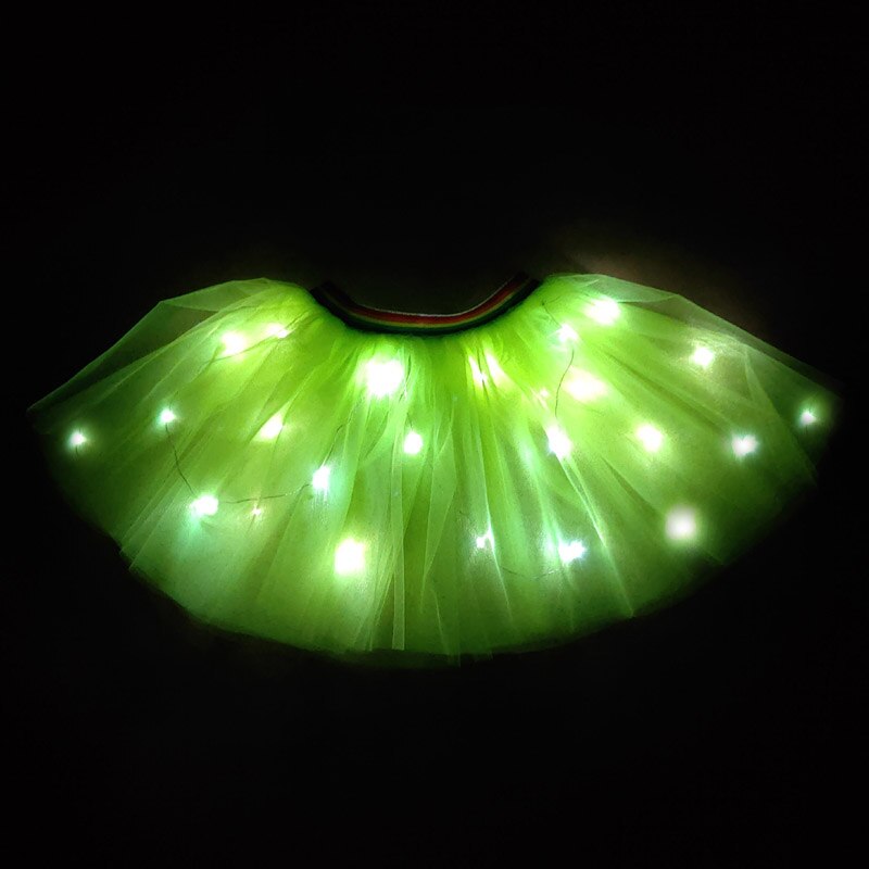 LED Glowing Light Kids Girls Princess Tutu skirts Children Clothing Wedding Party Dancing miniskirt Costume cosplay led clothing