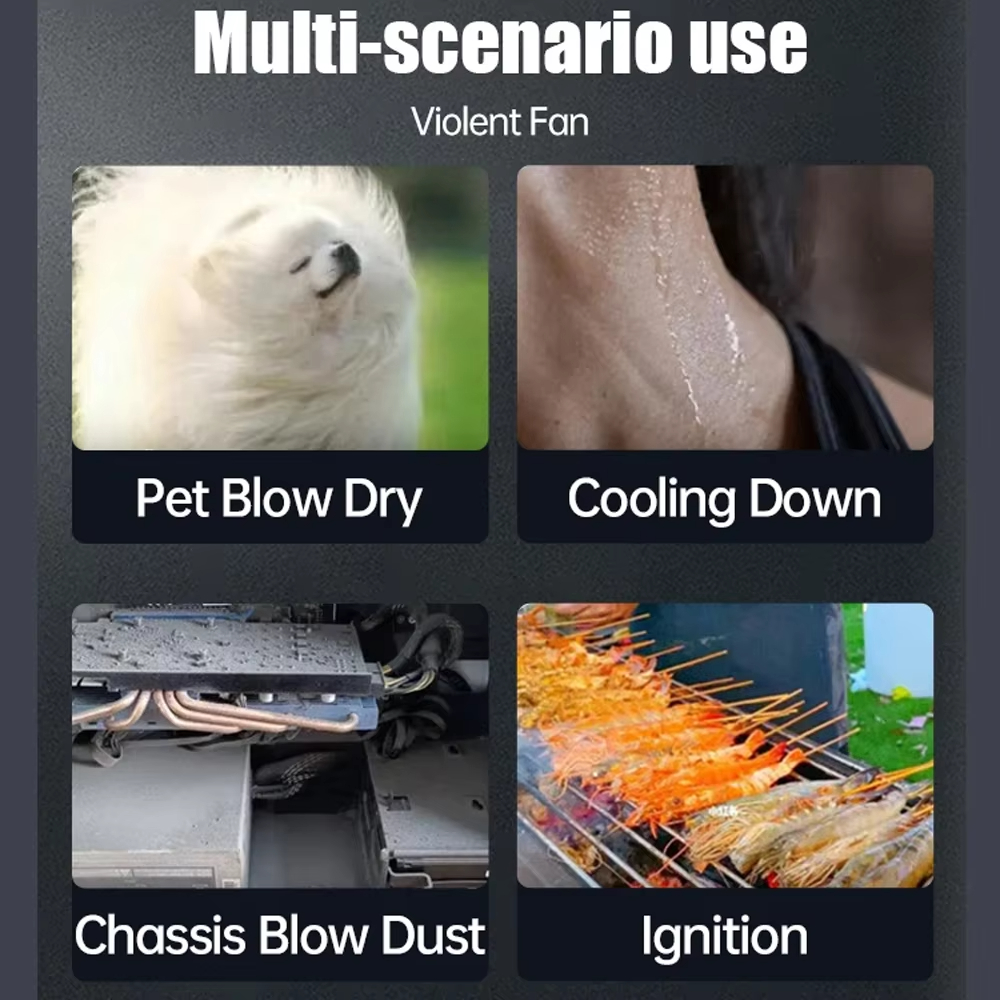 X6 Violent Fan 200000RPM Powerful Air Blower X9 Vacuum Dust Cleaner Type-C Charging Strong Wind 53m/s Brushless Turbo Jet Blower