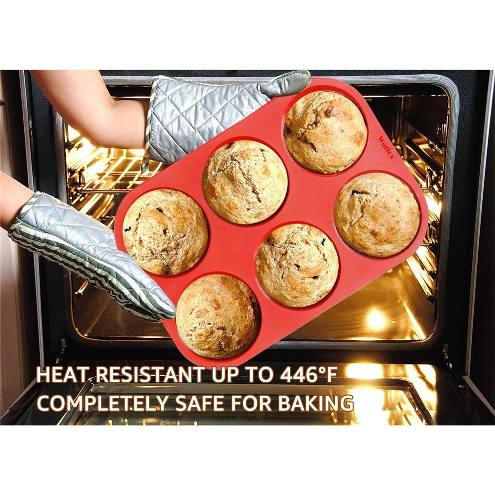 6 hulrom silikon kakeform muffins cup kake bakeware fondant cupcake muffins form cookies muffins bakebrett bakeverktøy