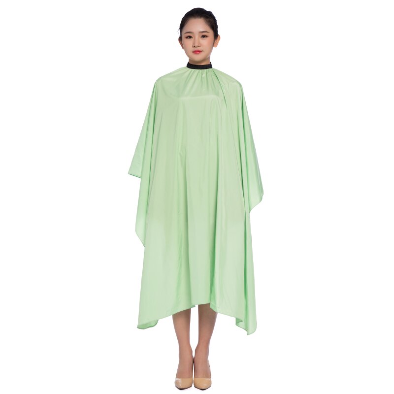 Tablier de coiffeur pour Salon de coiffure, Cape pour coupe de cheveux, robe de coiffure, Cape pour Salon de coiffure, tablier en tissu de coiffure: WB004-Grass Green