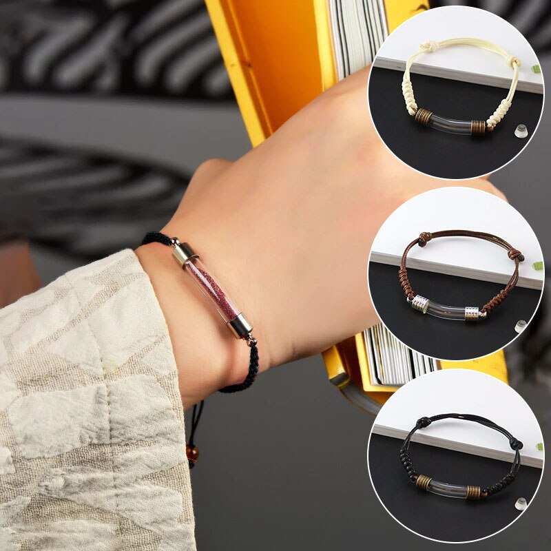 1/2 Stuks Glazen Flacon Hanger Armband Schrijven Naam Wirte Op Rijst Sieraden Charm Armbanden Voor Vrouwen