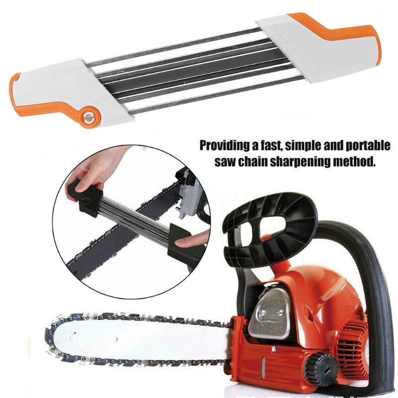 2 IN 1 Metal Easy Chainsaw Chain File Sharpener 4.8mm
