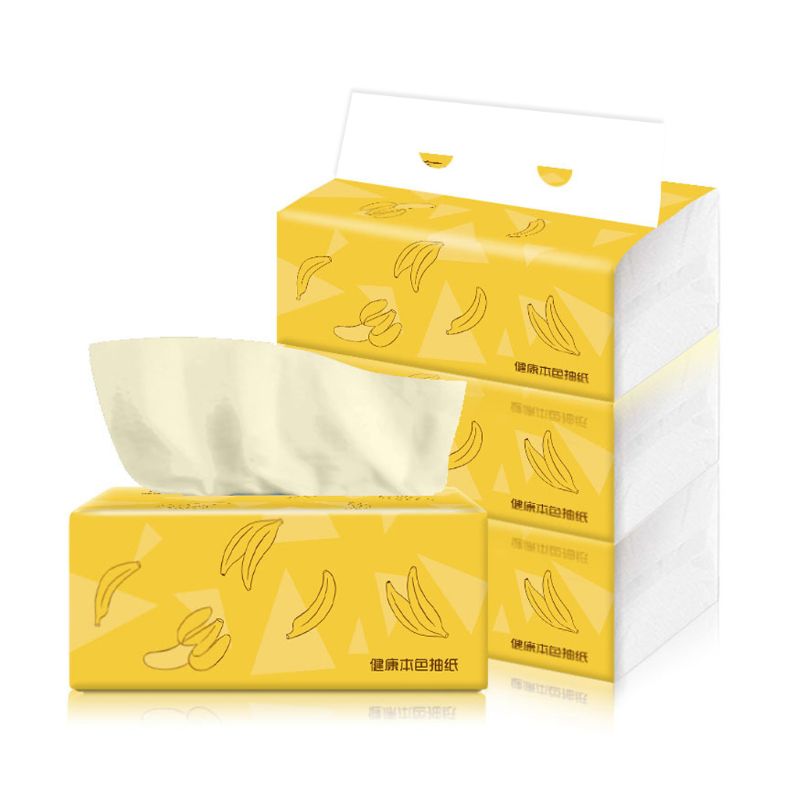 4PCS Silky Smooth Soft Premium 3-Ply Toilet Paper Kitchen Toilet Facial Tissues Soft Absorbent Tissues Paper 100% Natural Wood