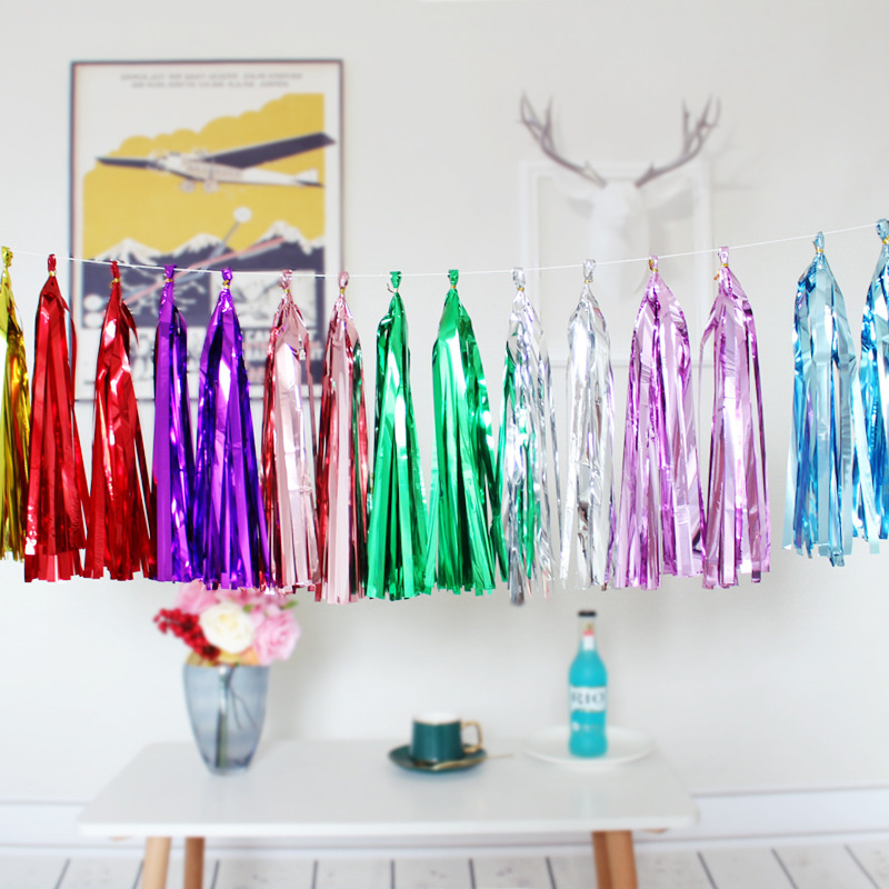 Ballons en ruban à paillettes et pampilles, 5 pièces, guirlande de décoration pour fête d'anniversaire, mariage, banquet, scène, fournitures de décoration