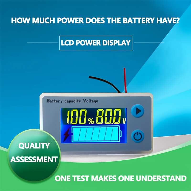 12V 24V 36V Lood-zuur Batterij Capaciteit Indicator Power Lcd Display Sensor Lage Spanning Alarm Lood-zuur Lithium Tester JS-C33
