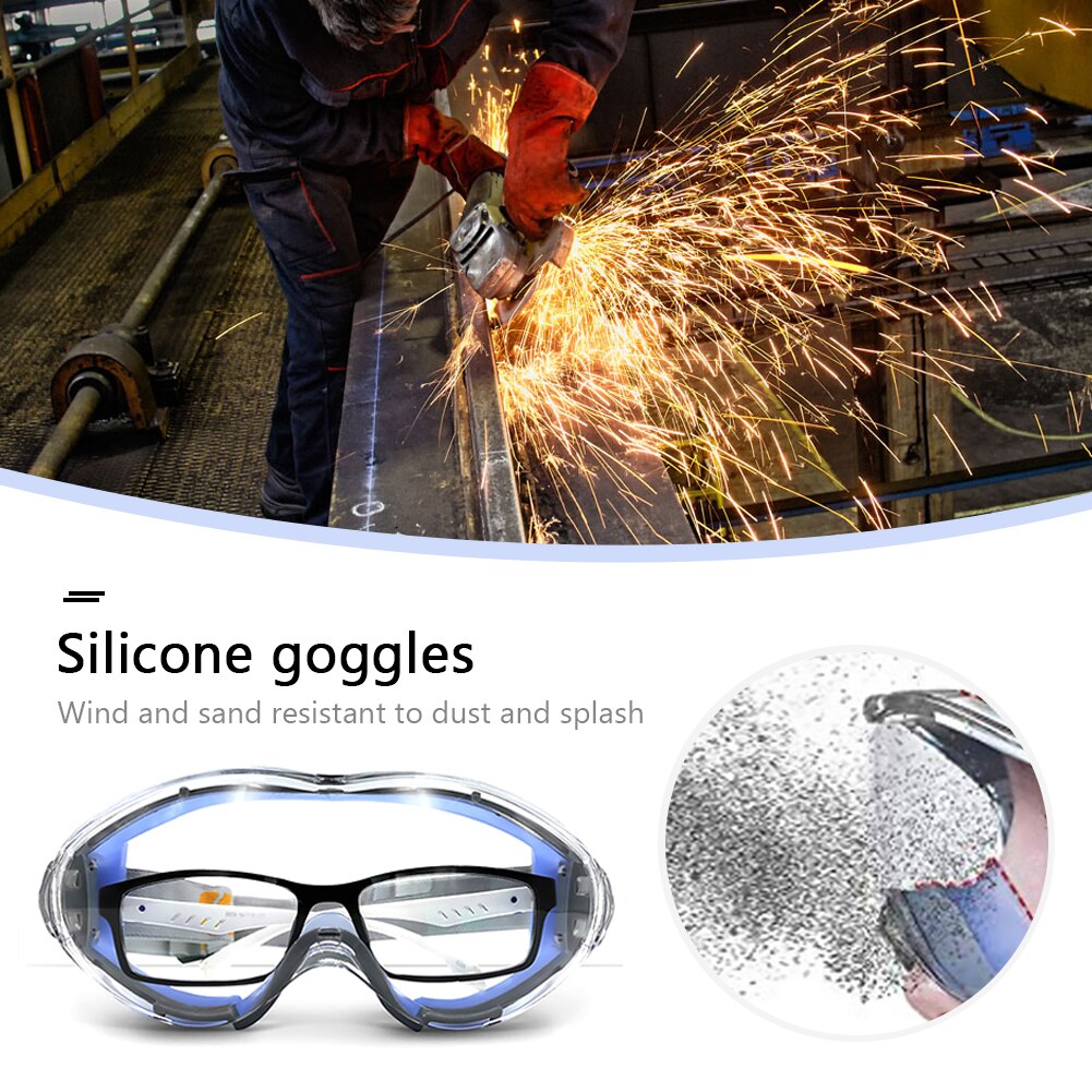 Splash Impact Scratch Resistant Goggles OTG Anti Fog Anti-impact Wear-resistant Explosion-proof Protective Goggles