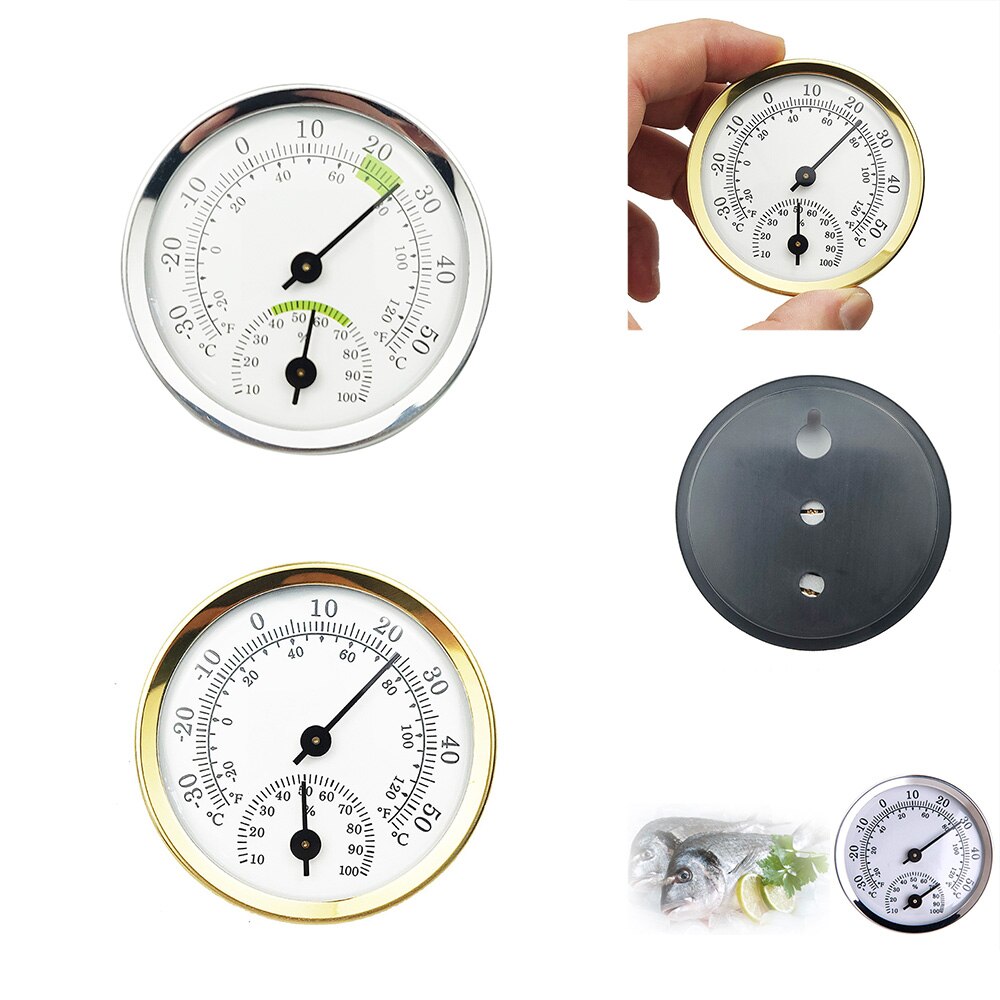 1pc Wall Mounted Temperature Humidity Meter Thermometer & Hygrometer For Sauna Room Home Household Baby Room Gadget Tools