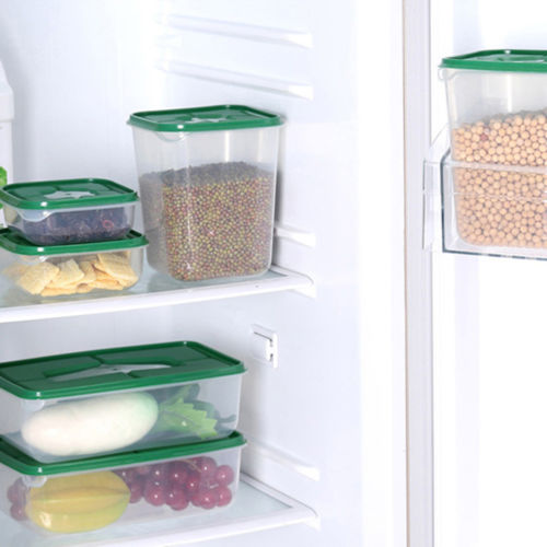 17x Plastic Pantry Organizer Bins Kitchen Plastic Food Storage Tank Sealpot Box