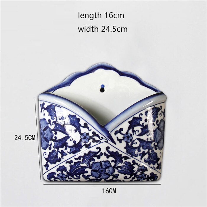 Ceramic Wall Decoration Wall Flower Arrangement Jingdezhen Ceramics Blue and White Porcelain Home Decorations