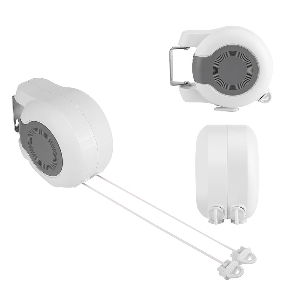 Clothes Line Wall-Mounted Retractable Double Clothes Drying Line Indoor Outdoor Washing Landry Tool Clothes Lines