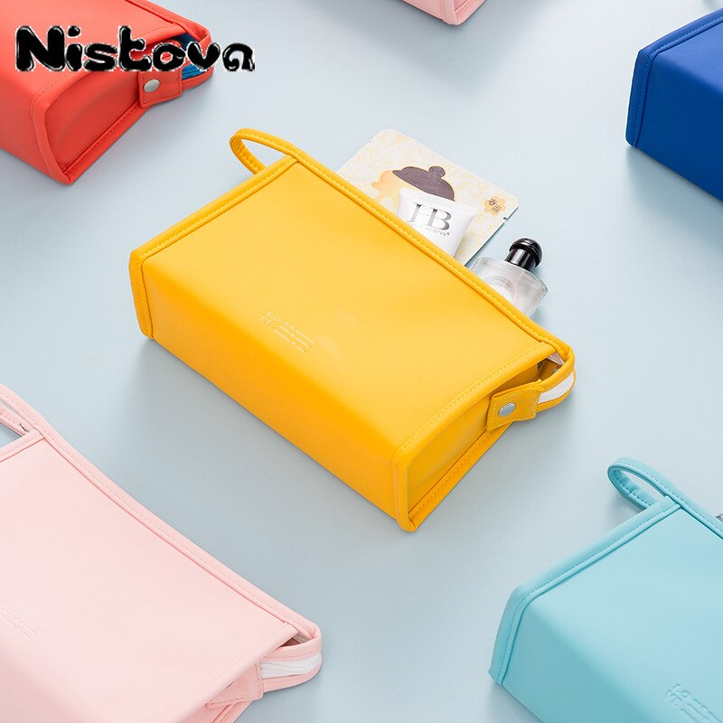 Neue PU Neceser Frauen machen-hoch Taschen Pflege Organizer Multifunktions Reise Kosmetik Tasche Große Kapazität Wasserdichte Lagerung Kasten