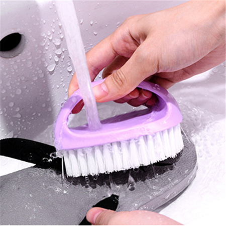 Kitchen Gadgets Candy Color Vegetable Fruit Cleaning Brush Home Laundry Brush Clothing Shoe Cleaning Brush Kitchen Accessories: Purple