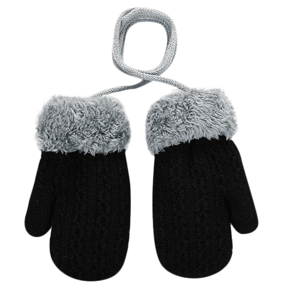 Baby Solid Winter Gloves Toddler Baby Girls Boys Outdoor Winter Patchwork Keep Warm Mittens Fashoin Gloves для новорожденного