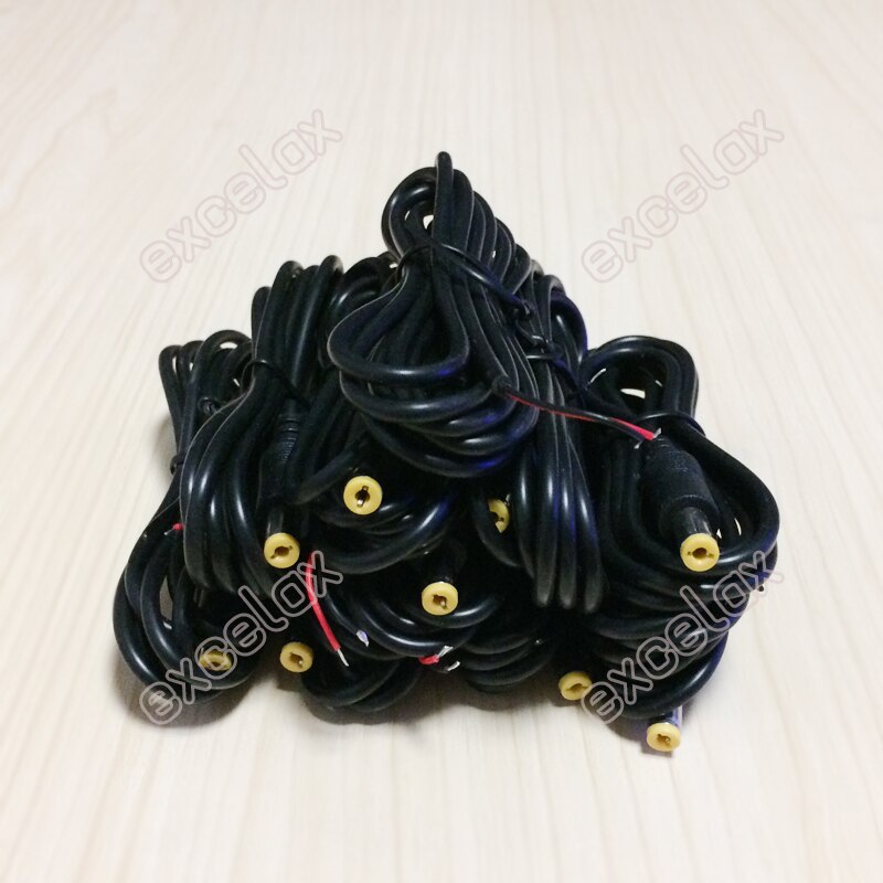 50PCS/Lot 150cm 5.5x2.1mm DC12V Power Supply Cable Male Jack Plug Connector CCTV Security Camera 1.5m 12V DC Power Lead Pigtail