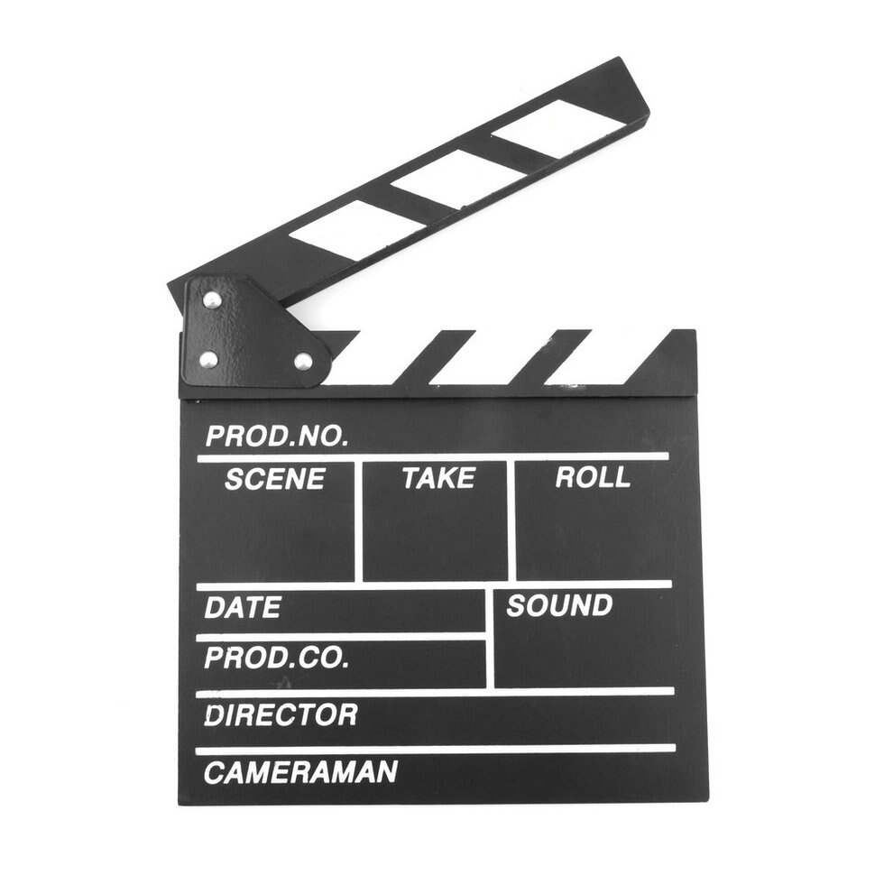 Director Video Scene Clapperboard TV Movie Clapper Board Film Slate Cut Prop