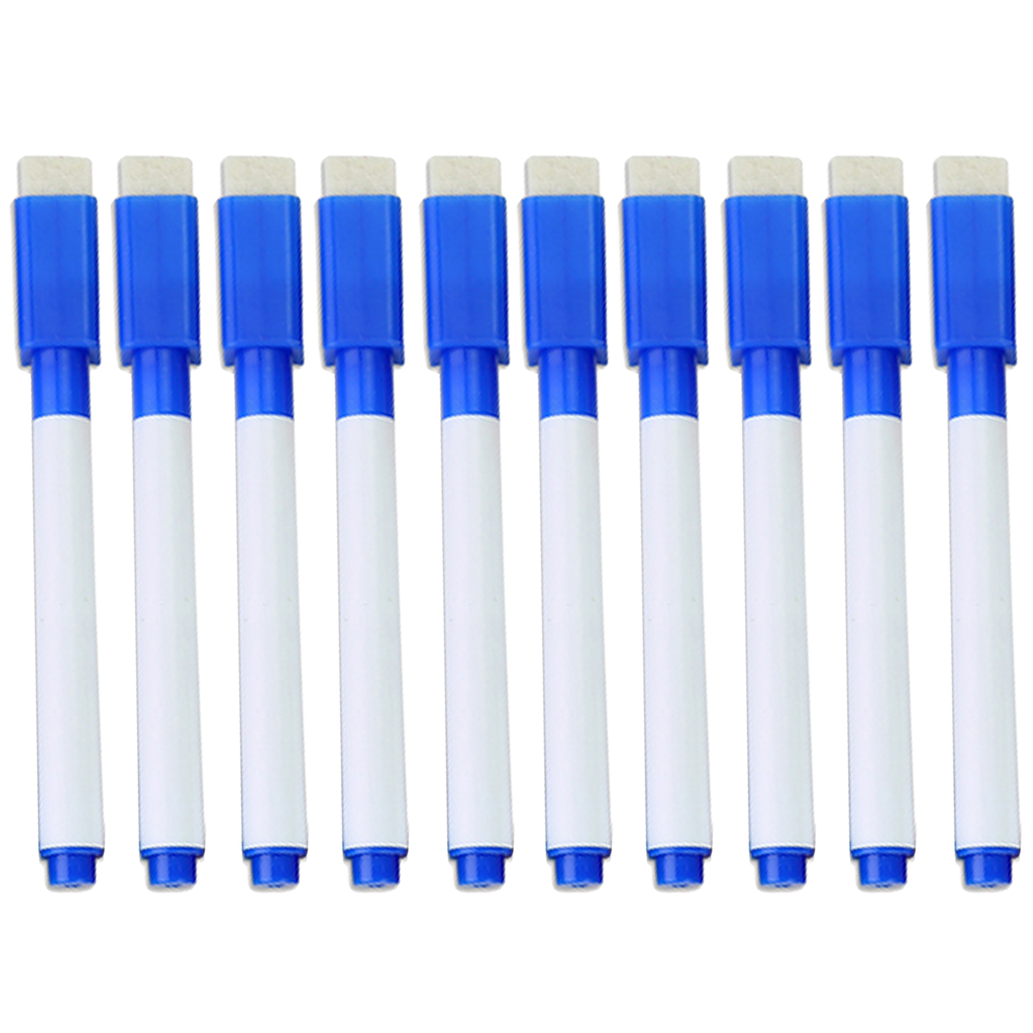 10PCS Kids Uitwisbare Magnetische Whiteboard Pen Herschrijfbare Droge Wissen White Board Markers Pennen voor Thuis Kantoor School Briefpapier: Blue Shell