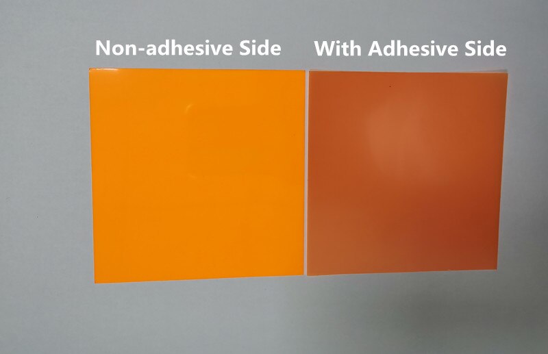 2pcs 20×20CM Color Polarization Linear Polarizing Film Sheets,Polarized Lens Polar Optical Filters With Adhesive for G-Shock LCD: Orange Color