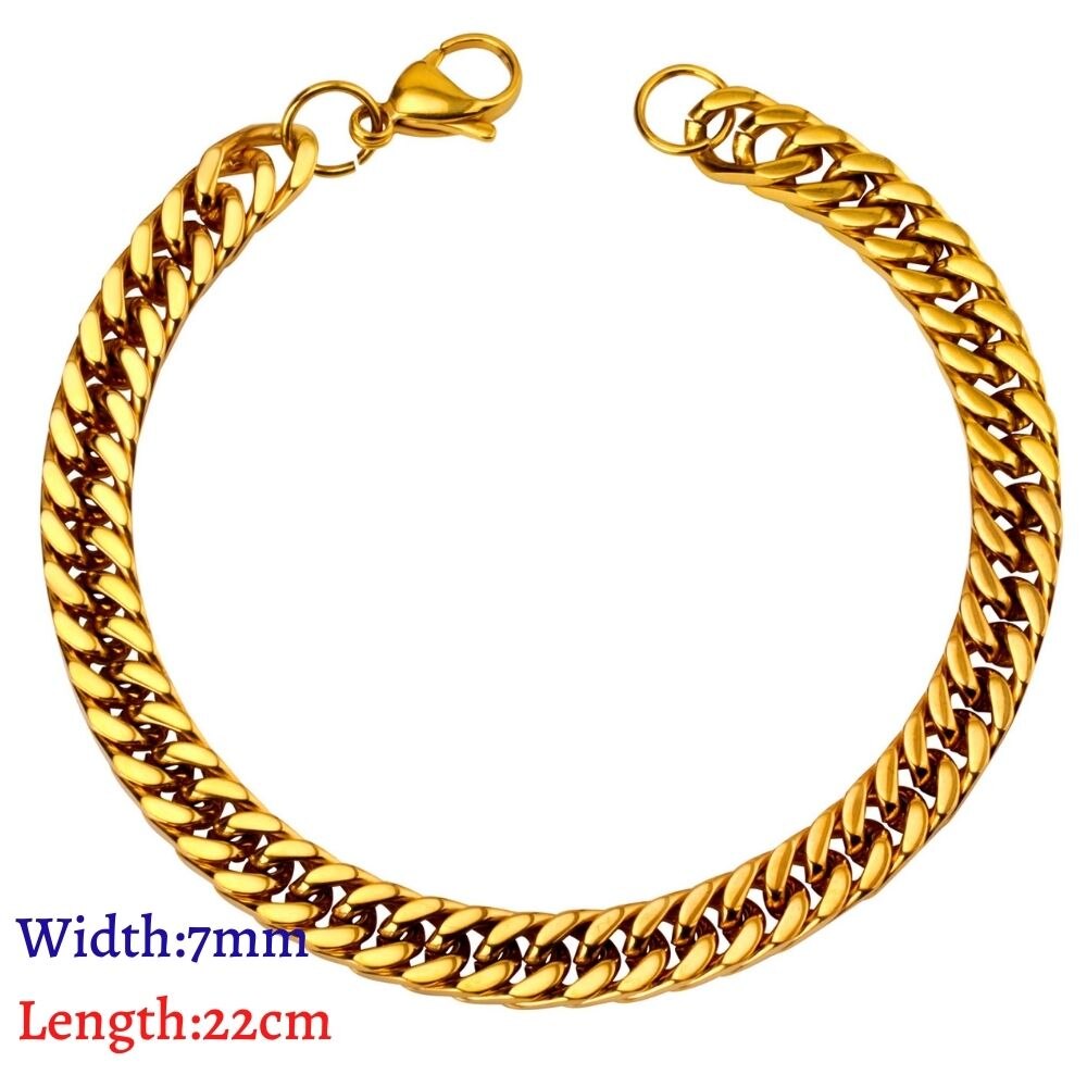 LUXUKISSKIDS-Pulseras hombre de acero inoxidable de para mujer y hombre, originales para mujer,cadenas de eslabones cubanos, pulsera de muñeca para pareja, de joyería,pulsera plata,navidad: RED