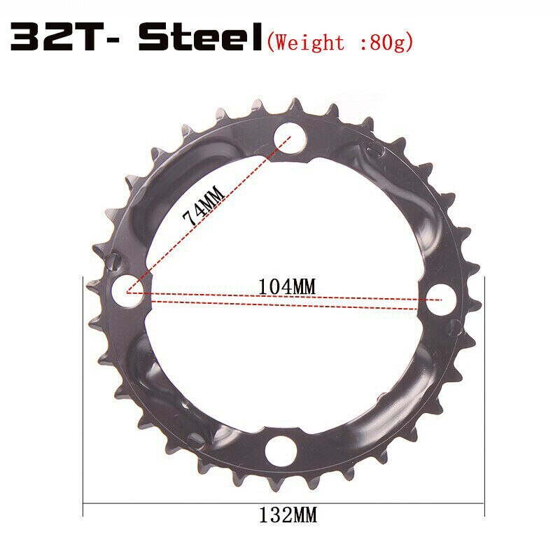 Bicycle 22/24/32/42/44T Sprocket Repair Cranksets Chainring Guard Protector: 32T Steel