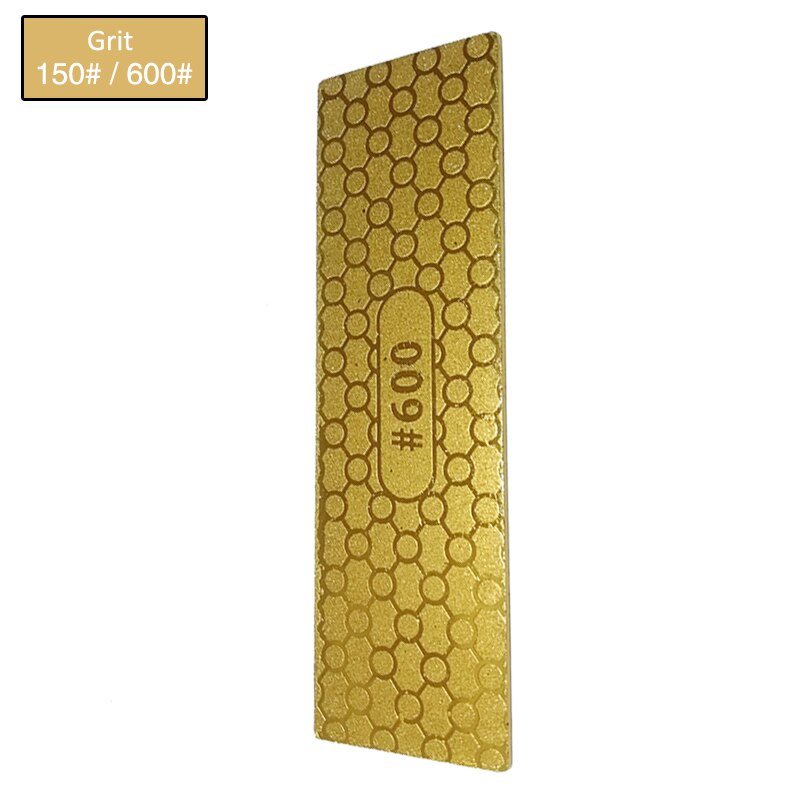 Diamond Sharpener Stone Double-sided Kitchen Outdoor Knife Sharpener Grinding Tools Honeycomb Titanium-plated Whetstone: 150 600 Grit