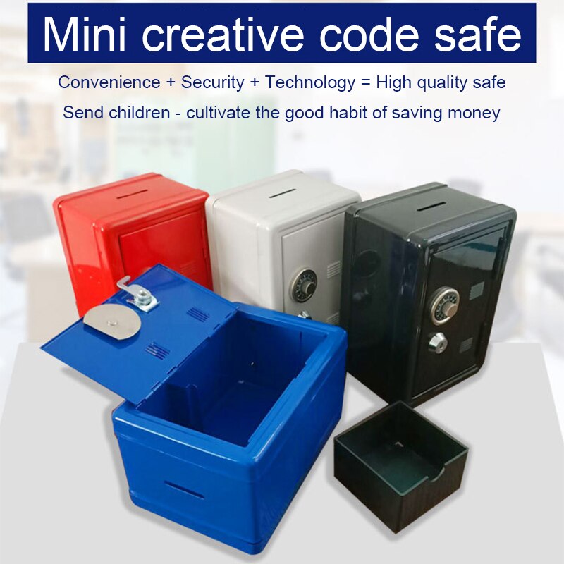 Mini caja fuerte de Metal, caja de seguridad para el hogar, hucha creativa, caja fuerte para llaves, decoración de escritorio