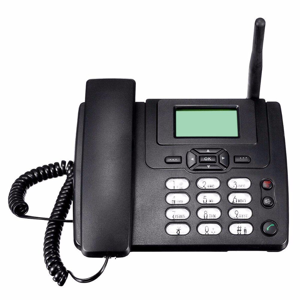 GSM 900 1800MHz SIM Card Fixed Phone With FM Radio Call ID Handfree Landline Phones Wireless Telephone Home: Default Title