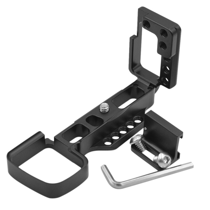 For Sony A6000 Mini Single Camera Quick Release L Plate with Shoe Seat Vertical Shoot Hand Grip Holder Board: Black