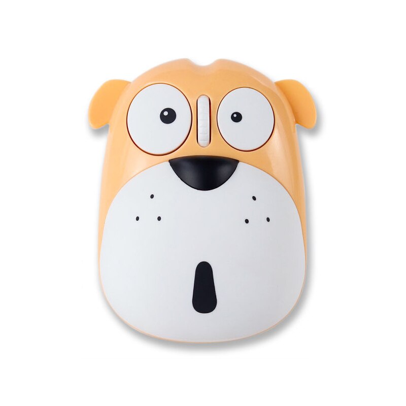 Power Saving Mute Rechargeable Wireless Mouse Cute Animal Puppy Mouse 2.4G Wireless Mouse Rechargeable Mouse: 02