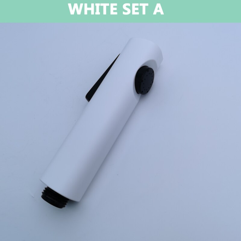 Bidet Sprayer ABS Matt Black Gold Grey Sprayer Toilet Fittings High Pressure Cleaning Shattaff Chrome: A White