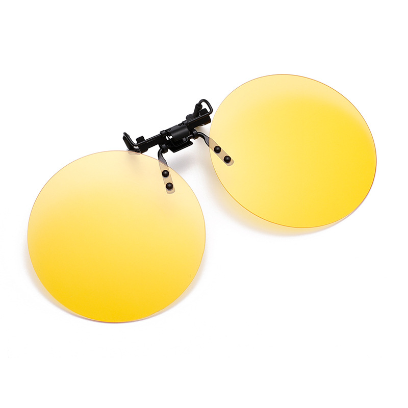 Uv400 clip-on lenzen Anti-reflecterend gepolariseerde clip-on lenzen Randloze clip-on zonnebril voor dagelijks nachtelijk rijden: Oranje