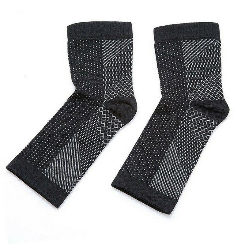 1 paar Fuß Compression Sleeve Anti Plantar Unterstützung Knöchel Engel Socken Sport Schutz Basketball Fußball Knöchel Unterstützung Relief Socke: Blau / S/m
