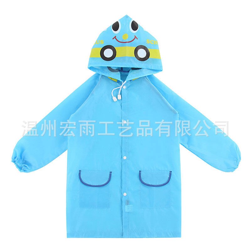 Chubasquero impermeable de estilo Animal de dibujos animados para niños, chubasquero, ropa de lluvia, chubasquero de estilo Animal para estudiantes: blue