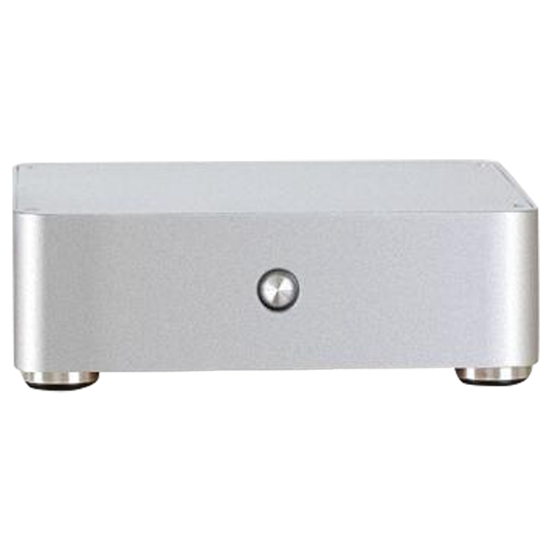 H60 HTPC chasis caja de ordenador Mini ITx Audio Horizontal aleación de aluminio práctico Delgado caja de ordenador sin alimentación: Default Title