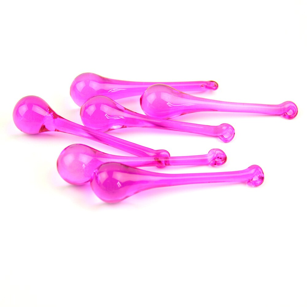 16x6 0Mm/20X80Mm 10 Stuks Veelkleurige Regendruppels Kristallen Kroonluchter Onderdelen Lamp Glas Opknoping Hangers Kralen gordijn Accessoires: rose / 16x60mm 10pcs