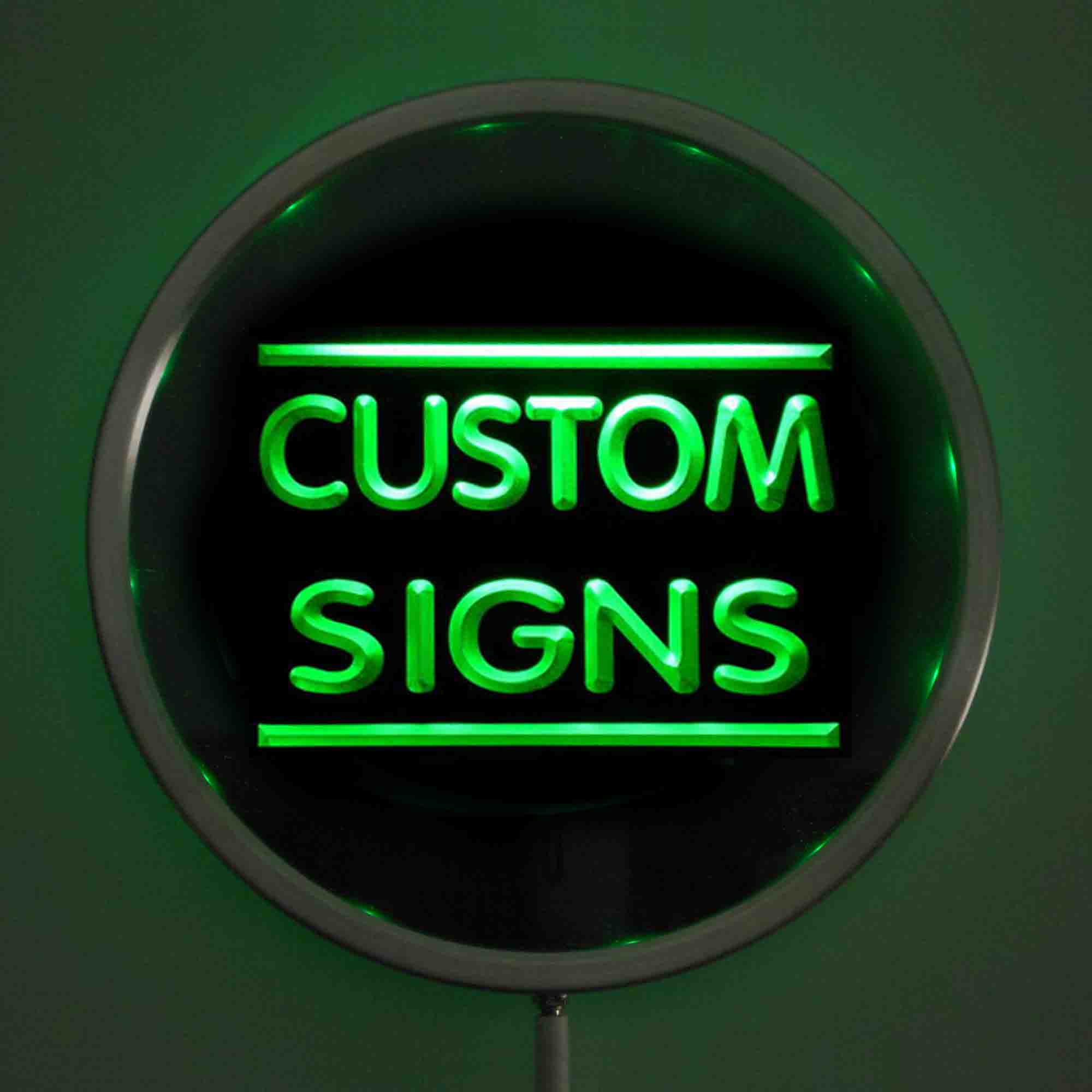 Round Custom LED Neon Signs 25cm/ 10 Inch - Your Own Circle LED Signs With RGB Multi-Color Remote Wireless Control