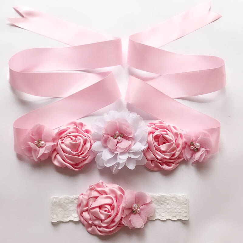 Lila Rosa Cinturones blumen mädchens Blumen Braut Schärpe Braut Gürtel Perlen Hochzeit Gürtel Hochzeit Schärpen für Blume Baby Mädchen b17: Rosa