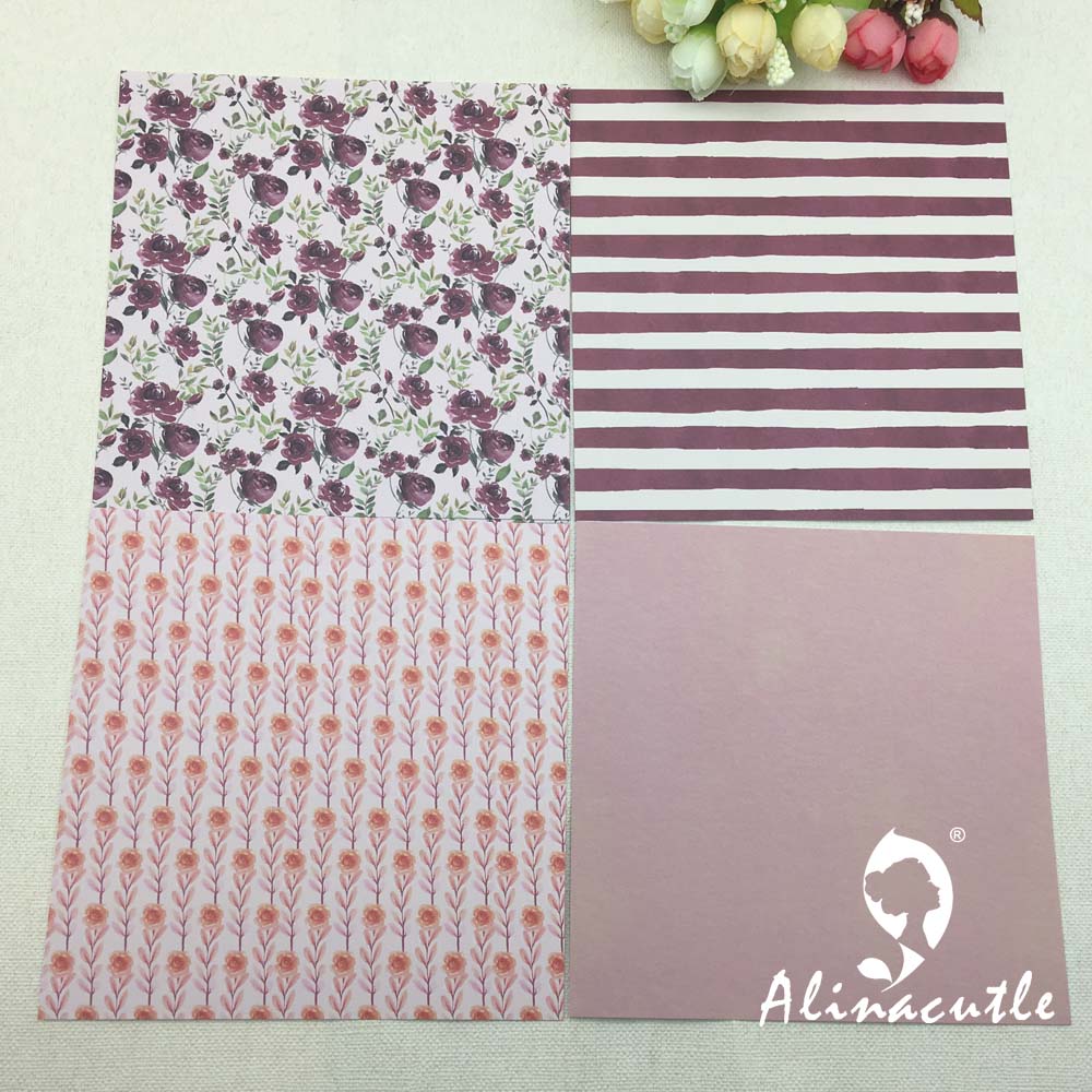 AlinaCraft 24 sheets 6"X6" patterned paper Scrapbooking paper pack handmade craft paper craft Background pad