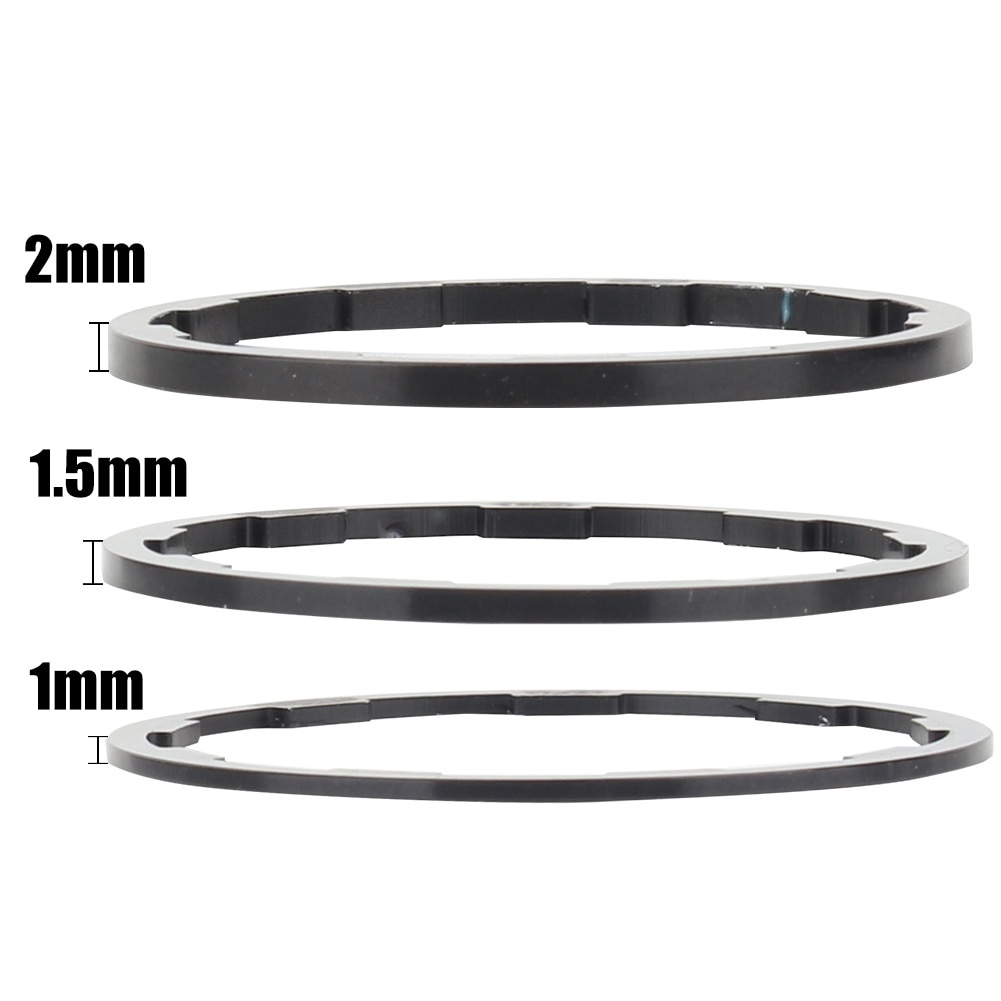 Bicycle Grooved Hub Washer MTB Bottom Bracket Spacers Flywheel Cassette Gasket Road Bike Freehub Washer 1/1.5/2mm 10S 11S