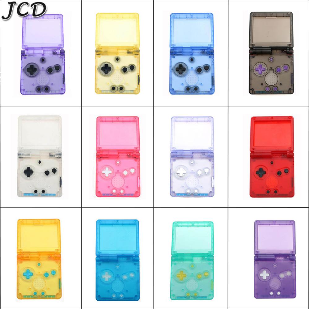 JCD 12Color Transparent Clear Color For GBA SP Replacement Housing Shell Cover Case For Nintendo GameBoy Advance SP