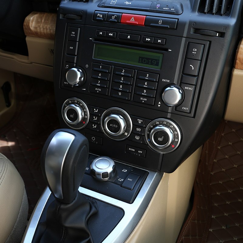 For Land Rover Freelander 2 2007 ABS Matte Chrome Car Air Conditoin knob Trim Interior Car Accessories