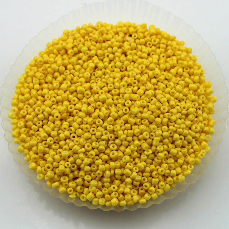 1000Pcs 2mm Czech Glass Bead Round Spacer Bead Bracelet Necklace DIY Material Jewelry Making Bead: yellow