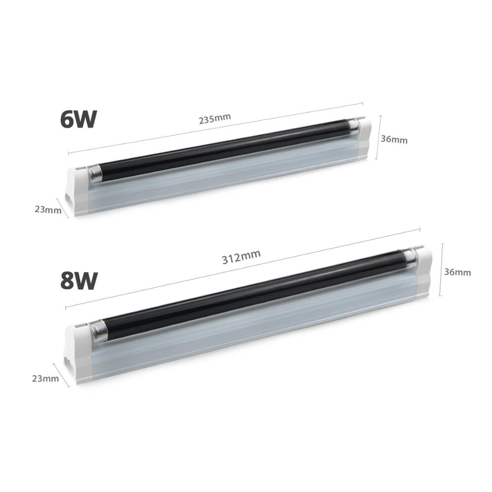 Ultraviolet Lamp Blacklight T5 Tube UVC Bulb 220V 110V UV Lamp Black Light Violet Fluorescent CFL BLB Lamps luz negra