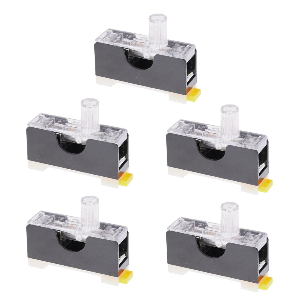 5 Pieces DIN Rail Fuse Holder Base With FS-101 AC250V 10A 6x30mm Fuse