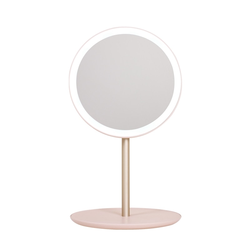 Makeup forfængelighed spejl genopladeligt med lys smart pressesensor dæmpbar 1x/10x forstørrende kosmetisk skønhed high definition circ