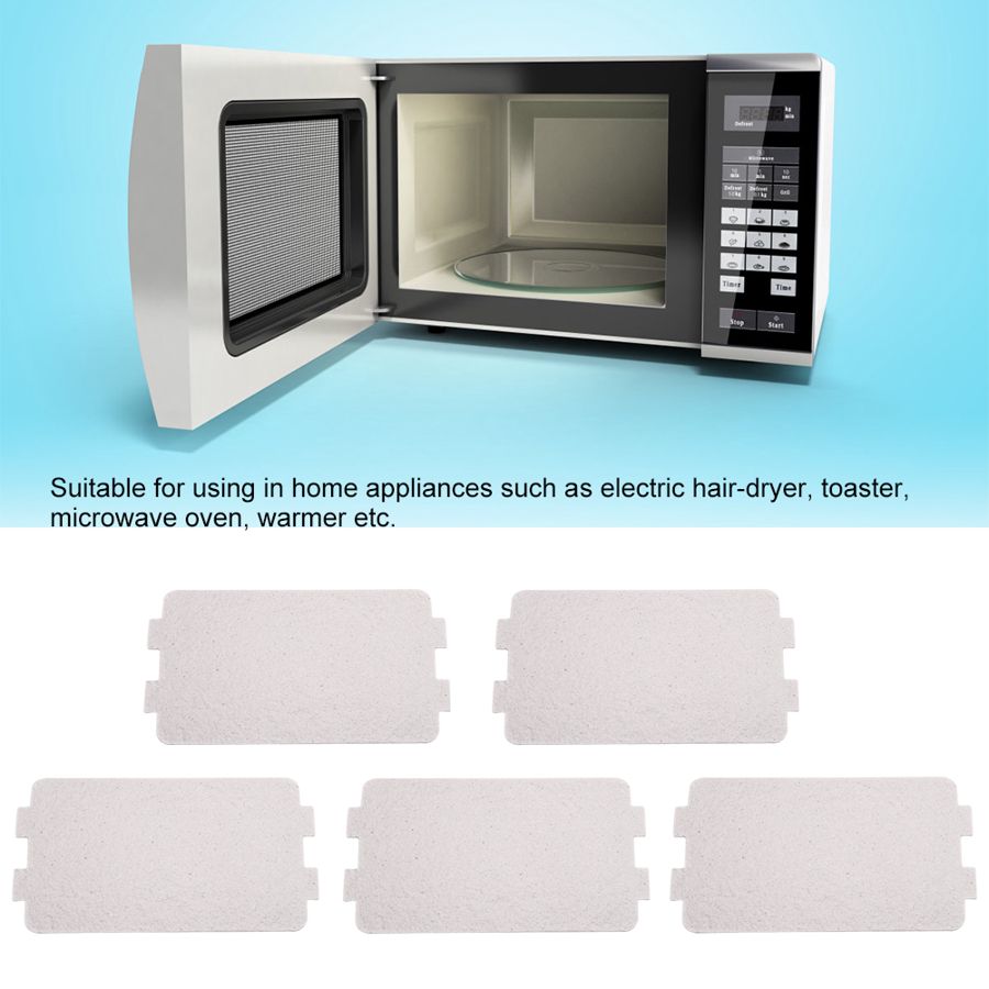 Placa de Mica Universal para horno microondas, tostadora de microondas, 5 piezas, 116x64mm, secador de pelo, placas de Mica, hojas para piezas, accesorios