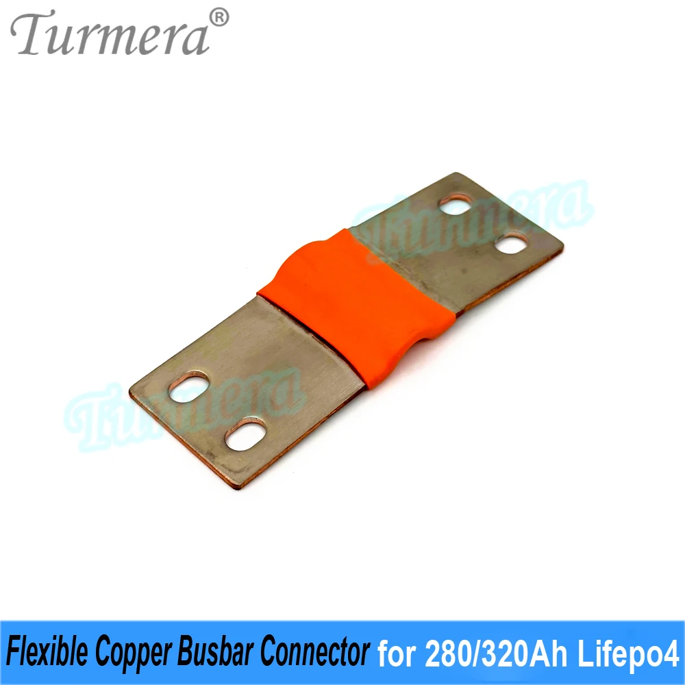 Turmera 12V 24V 48V Lifepo4 Batterie flexibel Sammelschiene Kupfer Verbindungsloch zu See 80mm 2mm 400A Pro 280Ah 320Ah Lifepo4: Beige