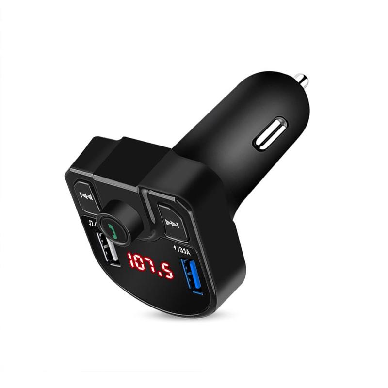 LED FM transmitter 4.1A bluetooth car kit dual USB charger mobile suitable For all phones car S6U0