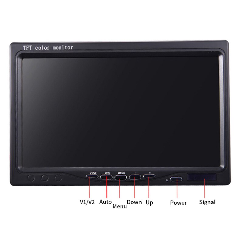 7 Inch Av-ingang Draagbare Monitor 800X480 Computer Monitor Voor Industriële Voertuig Reverse Backup Achteruitrijcamera Lcd monitor