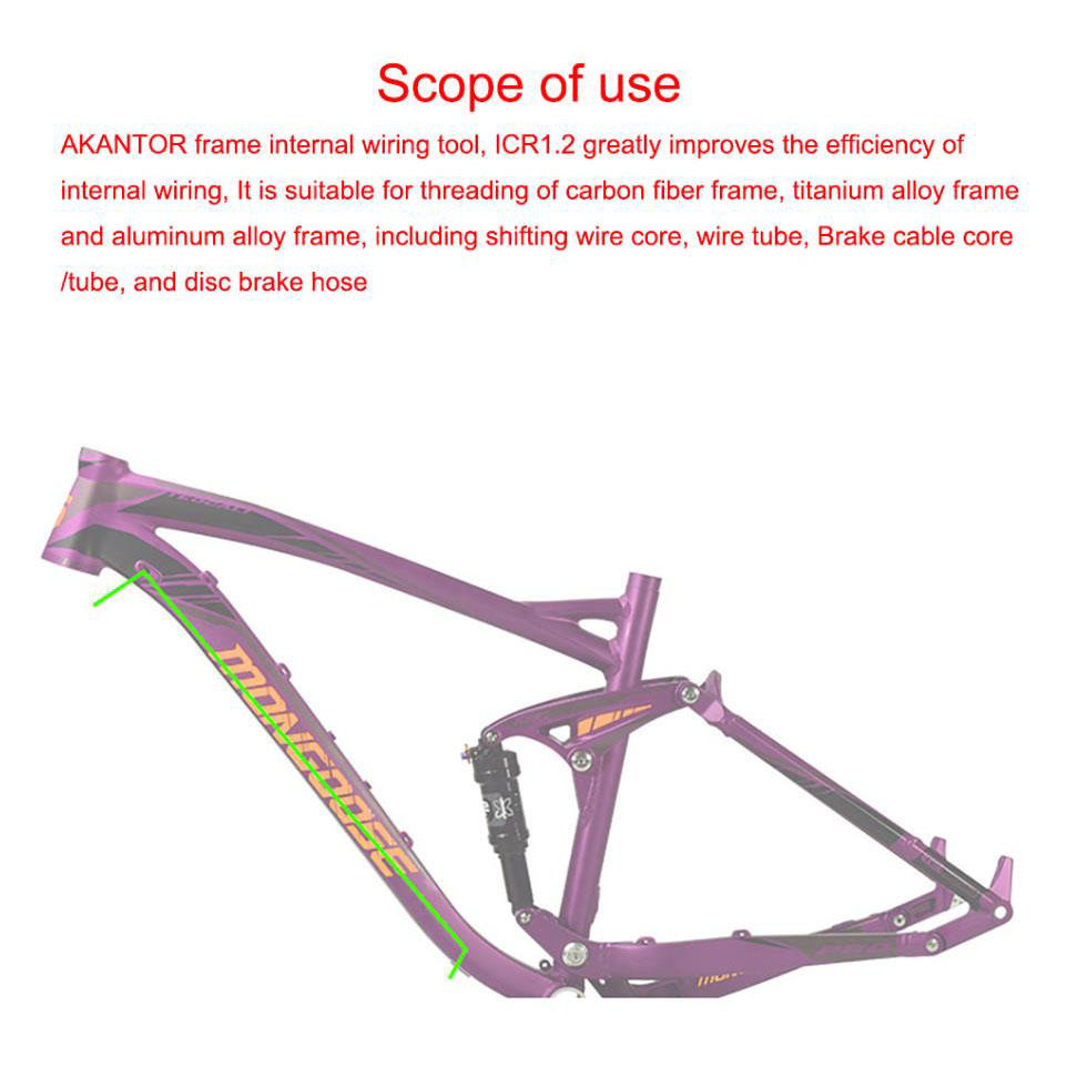 AKANTOR Bicycle Internal Cable Routing Tool Hydraulic Wire Bike Frame Shifter Inner Cable Guide Install