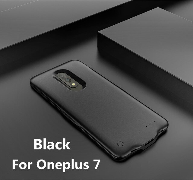 HSTNBVEO 6800mAh Energie Bank Batterie fallen Für OnePlus 7 Profi Batterie Ladegerät Fällen Aufladen Energie fallen Für OnePlus 7 Energie Bank: Schwarz Pro 7